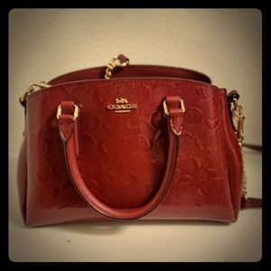 Red coach purse